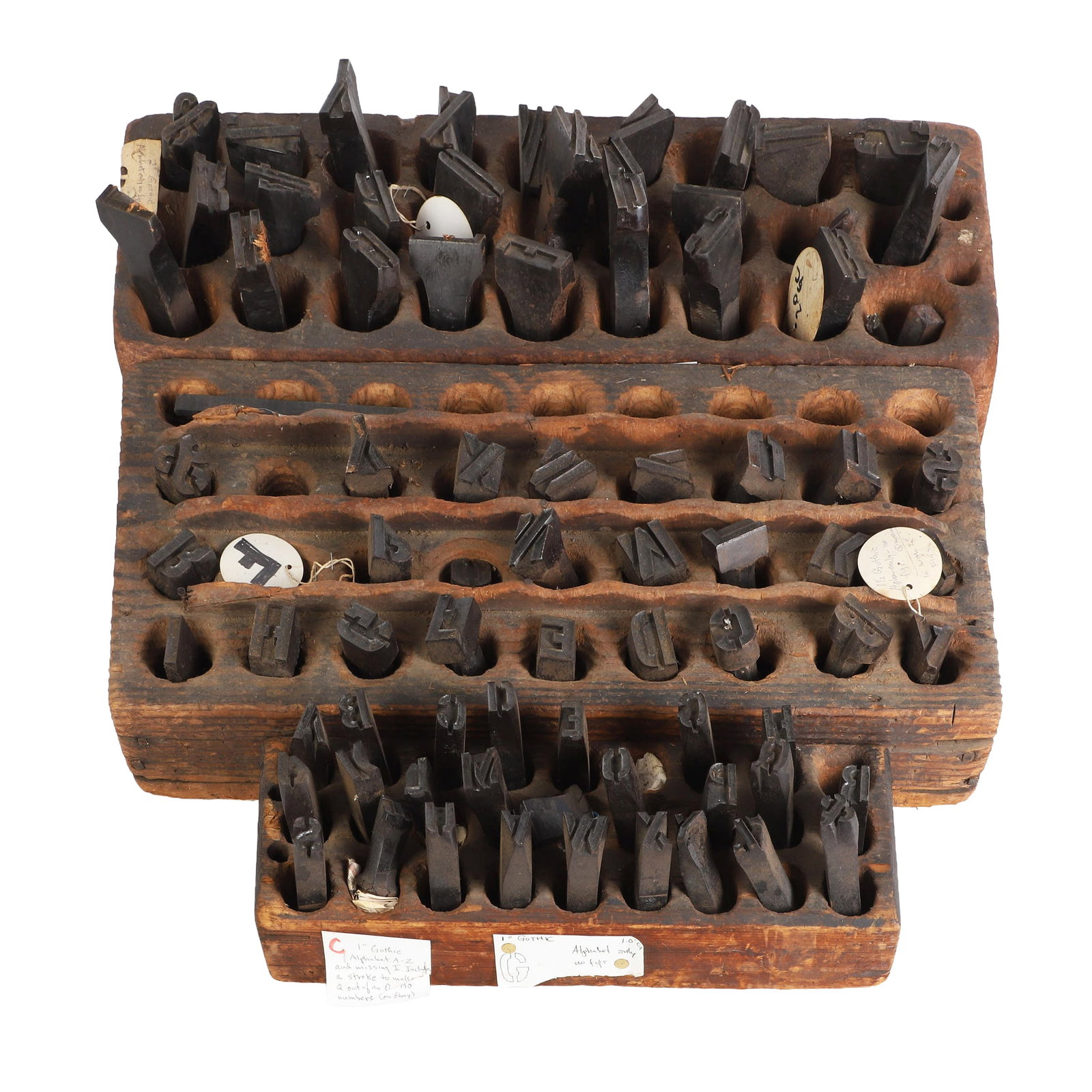 (3) Antique Stencil Stamp Die Set (1 of 6)