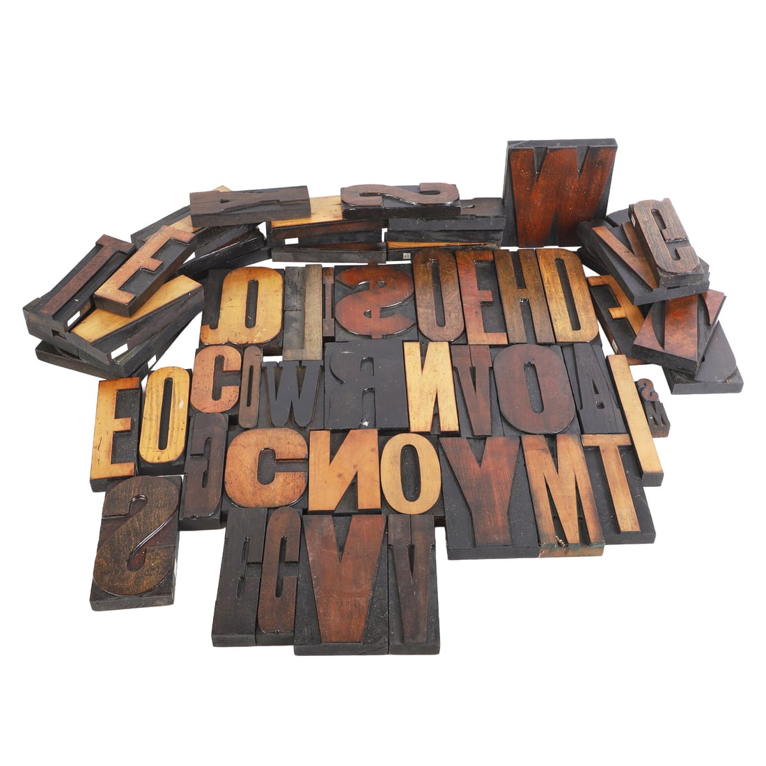 Collection of Wooden Letterpress Typeset Blocks (1 of 6)