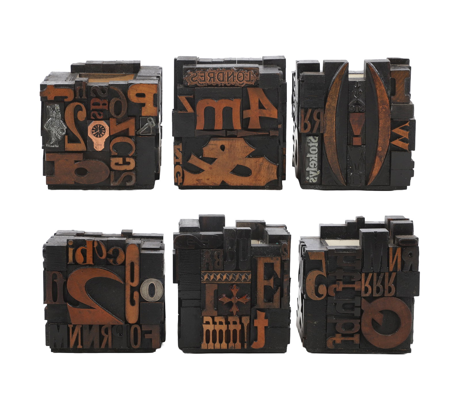 (6 Sculptural Typography Pen/Pencil Caddies (1 of 9)