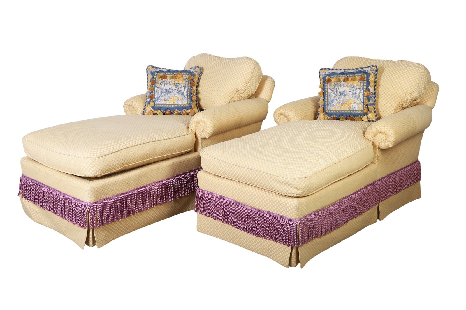 (2) Kravet Upholstered Chaises Longue (1 of 6)