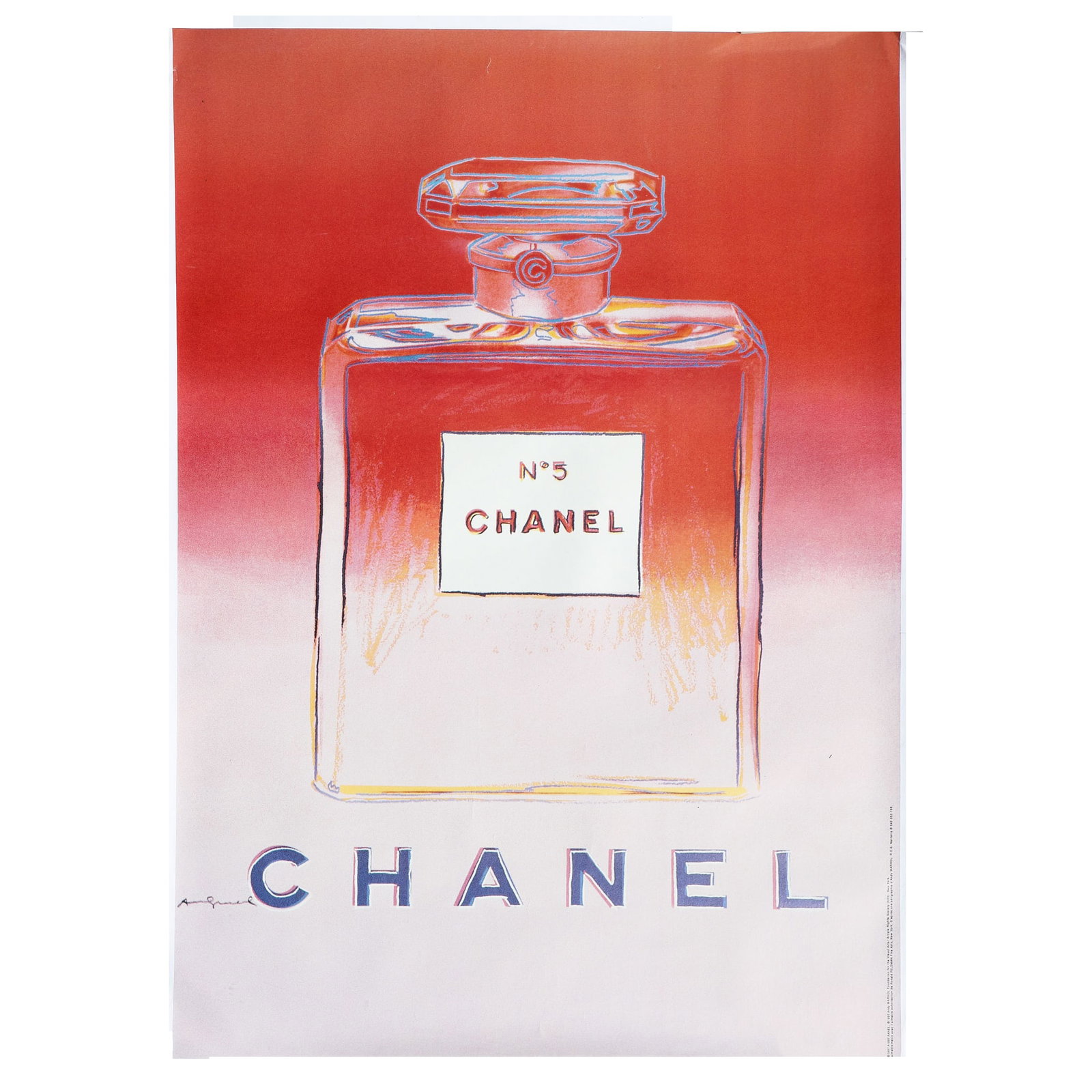 Andy Warhol Chanel No.5 Poster, Linen Backed, 66" x 48" (1 of 7)