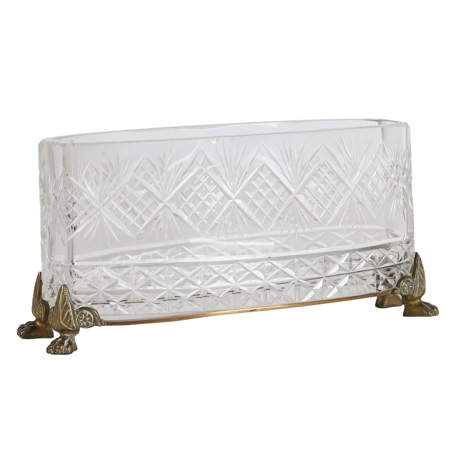 Victorian Cut Glass Footed Ashtray (1 of 6)