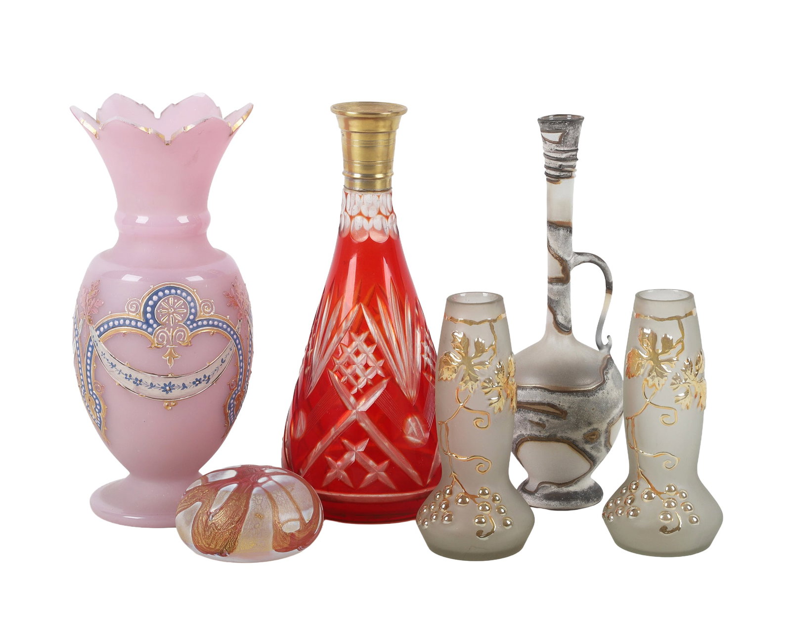 (6) Art Glass Vases & Decor (1 of 16)