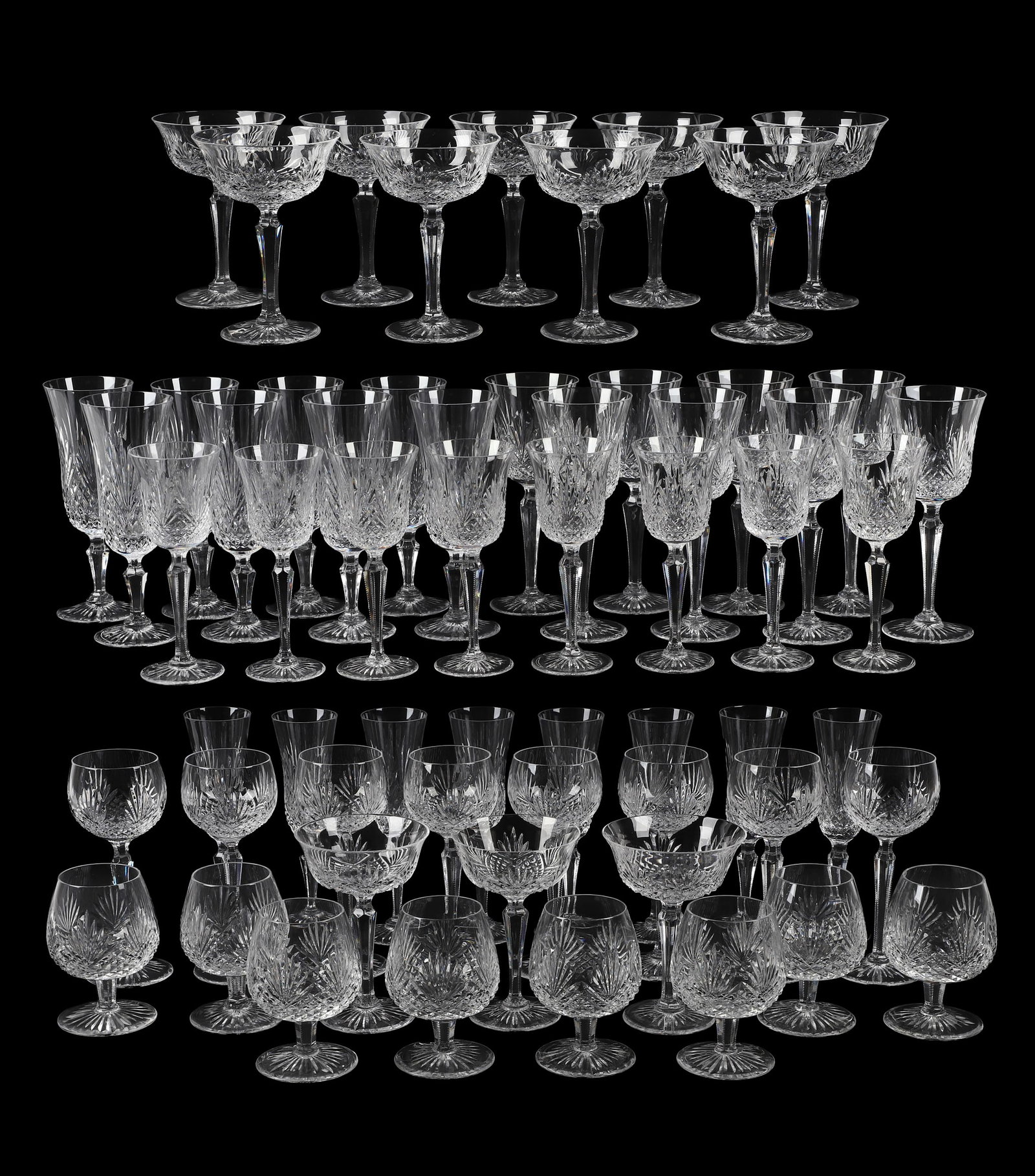 (60) Wedgwood Crystal Stemware, Service for Eight (1 of 16)