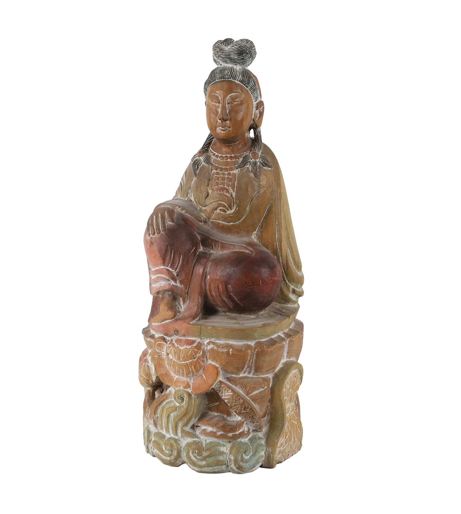 Chinese Wooden Guanyin Statue (1 of 13)
