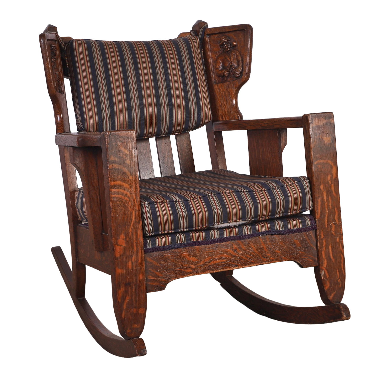 Arts and Crafts Style Wingback Rocker (1 of 7)