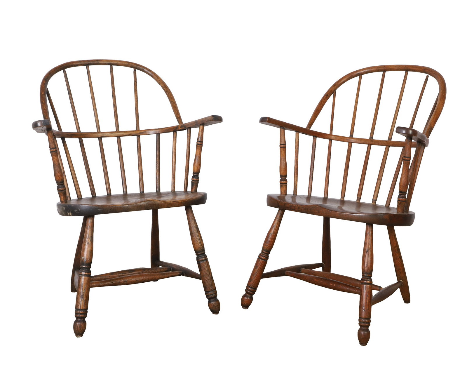 (2) Antique Elm Windsor Chairs (1 of 6)