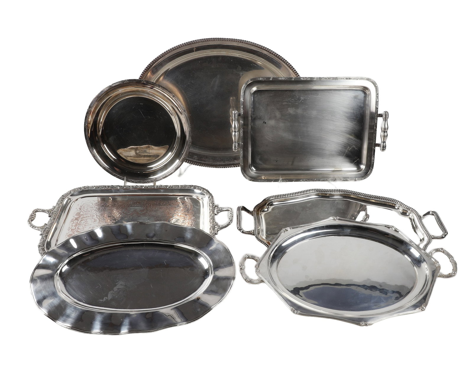 (7) Silver Plate Trays & Platters (1 of 16)