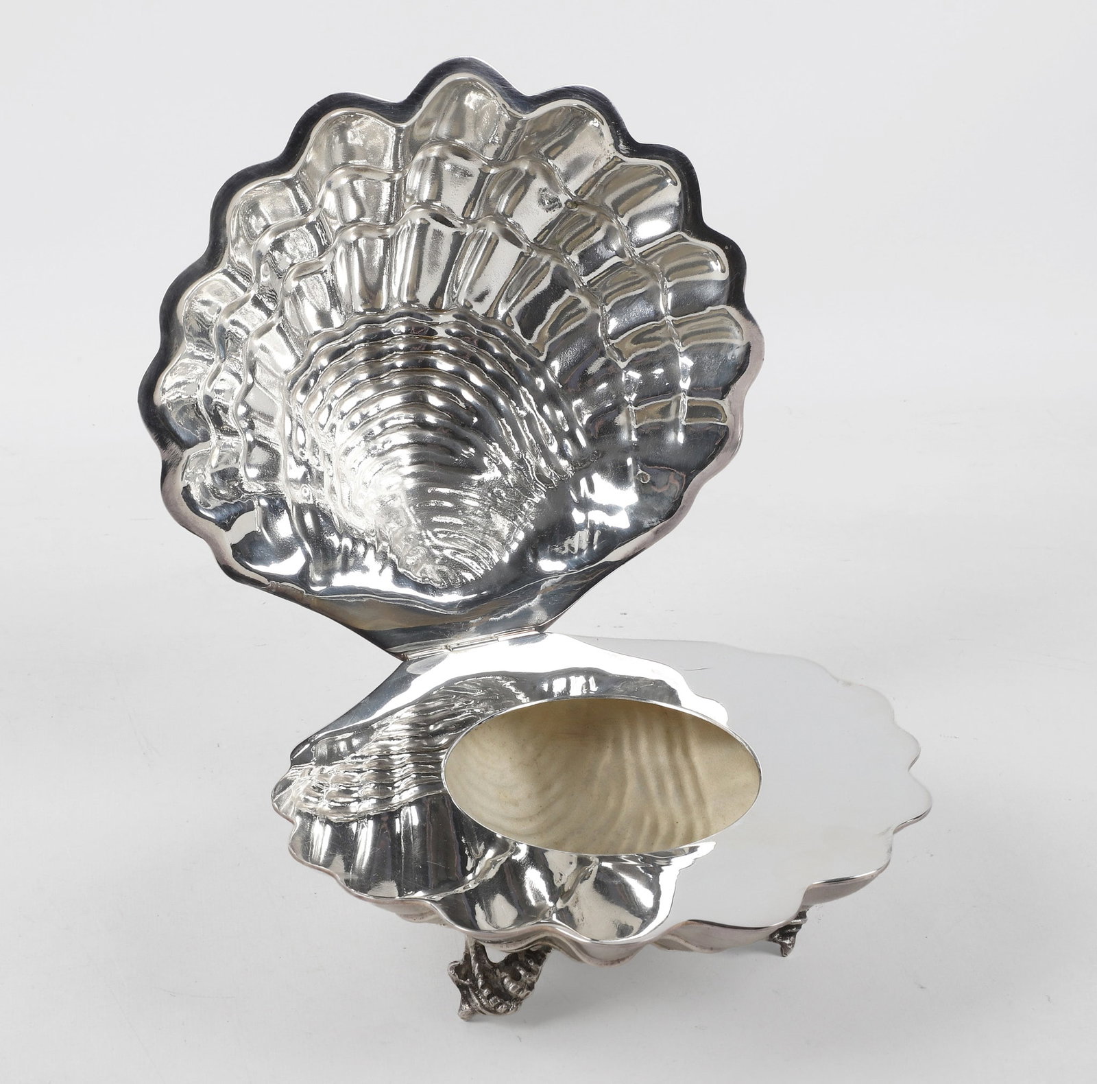 Silver Plated Clamshell Caviar Dish - 2