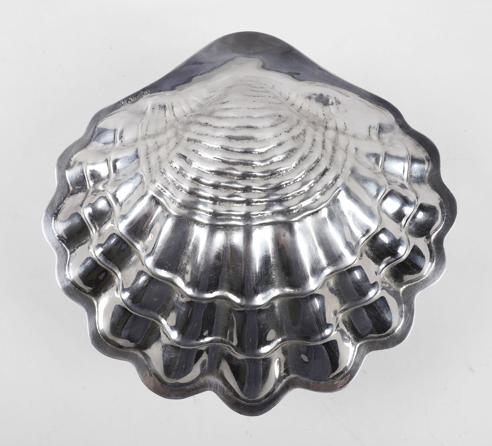 Silver Plated Clamshell Caviar Dish - 4