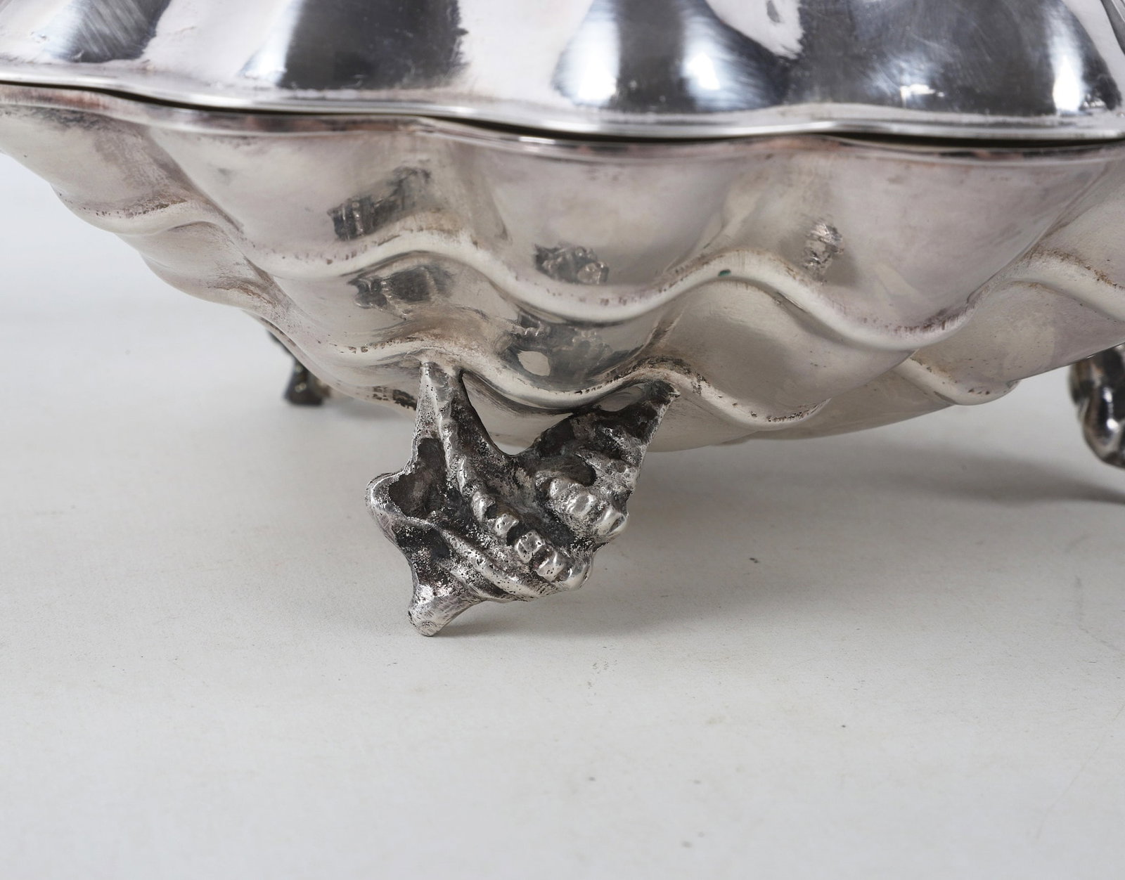 Silver Plated Clamshell Caviar Dish - 6