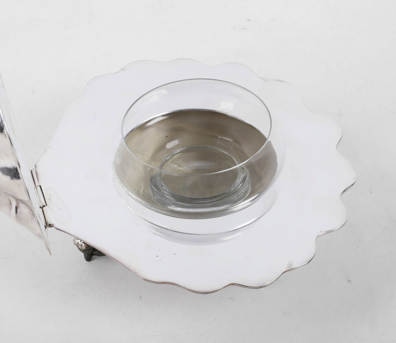 Silver Plated Clamshell Caviar Dish - 8