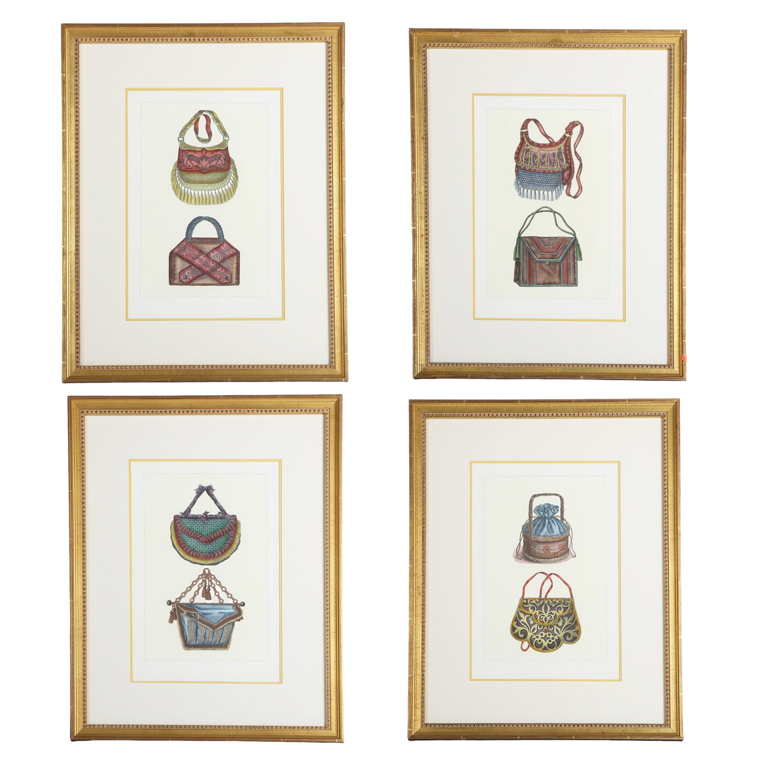 Suite of (4) Chromolithographs, Handbags (1 of 10)