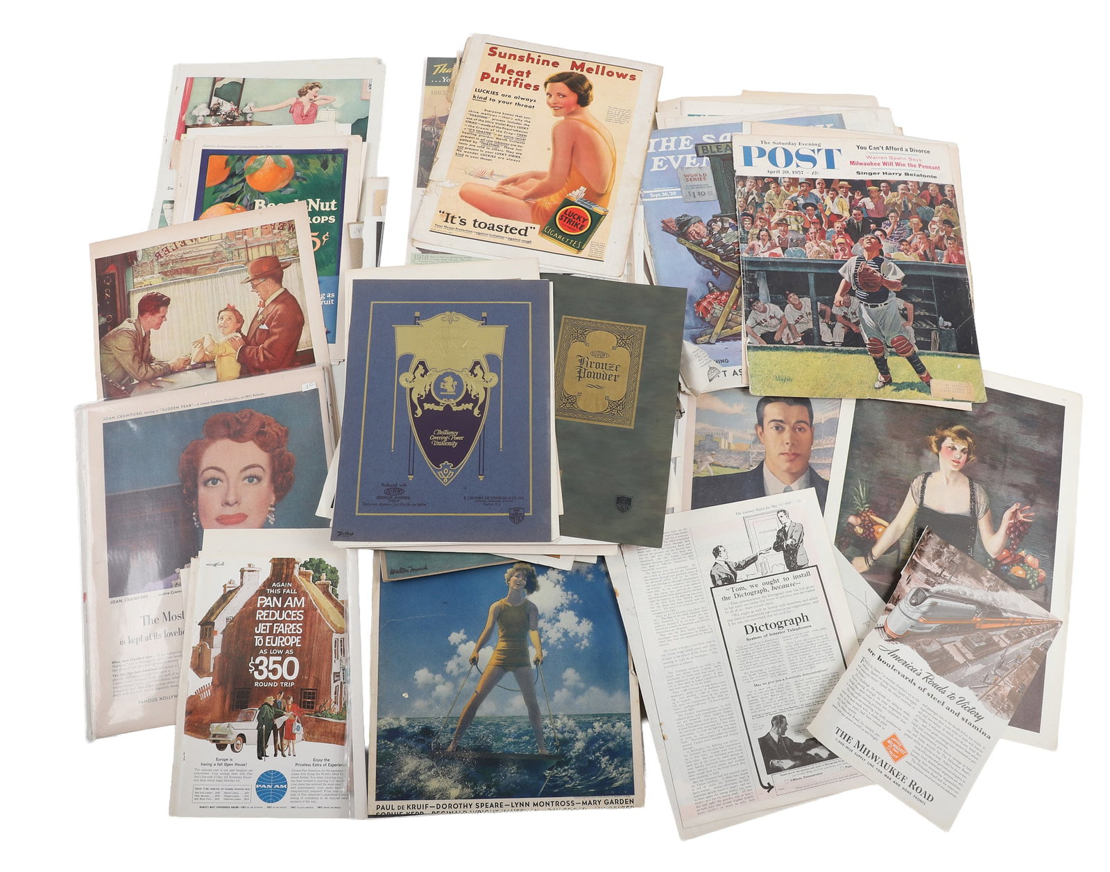 Magazine Advertisements & Ephemera: Magazine Advertisements & Ephemera Extensive collection of vintage & antique magazine ephemera featuring eye-catching period advertisements and covers. Features a large selection of celebrity