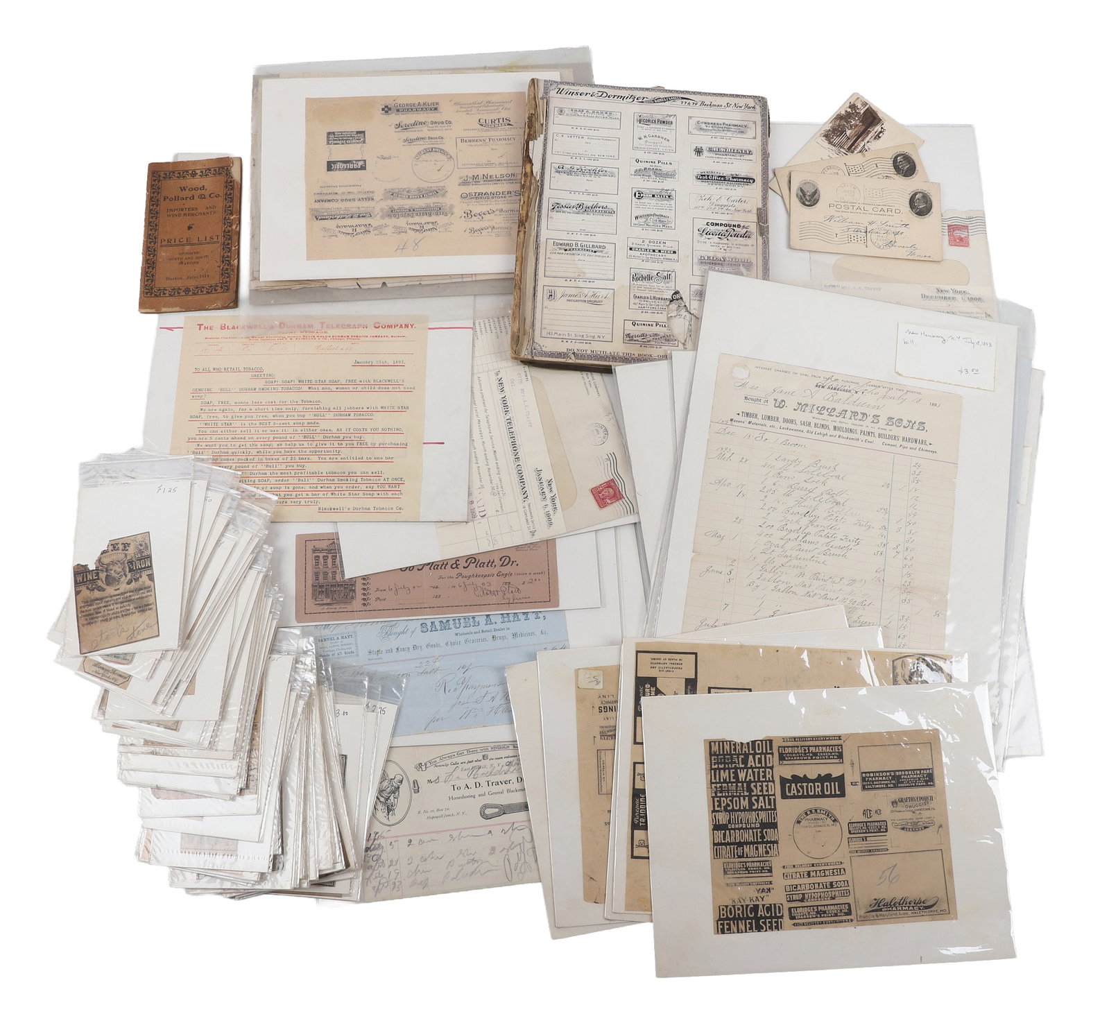 Ephemera Lot - Antique Receipts, Product Labels and More (1 of 11)