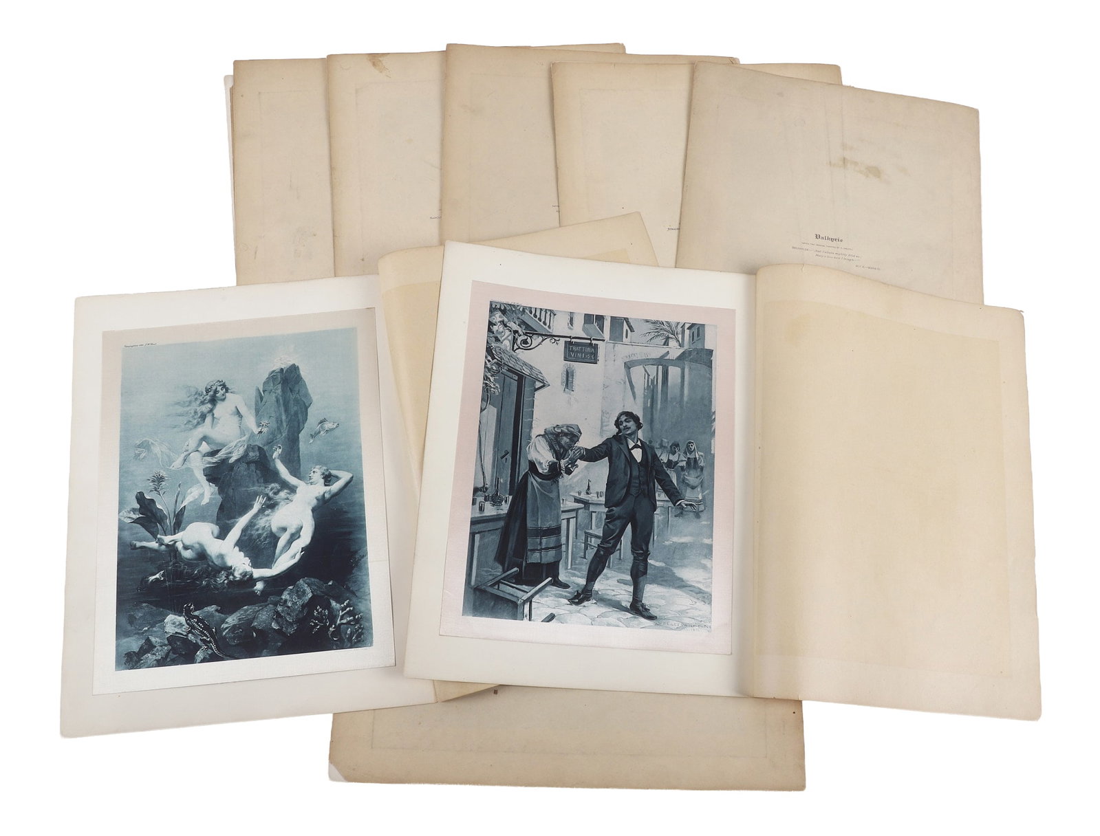 (10) Collection of 'The Great Operas' Lithographs: (10) Collection of 'The Great Operas' Lithographs (10) Collection of lithographs from James W. Buel's 'The Great Operas' with folio artworks from famous operas like Der Ring des Nibelungen and