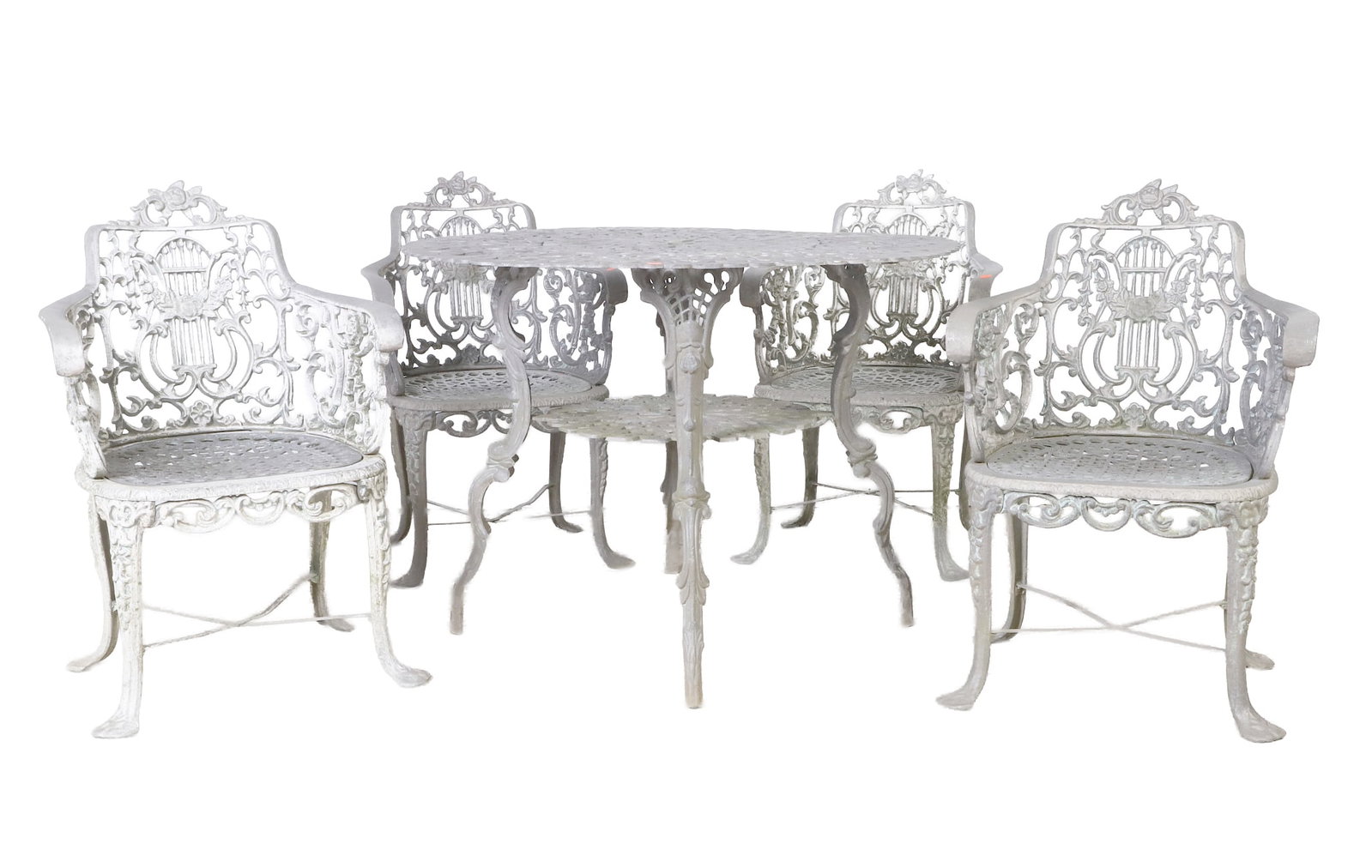 Victorian Style Suite of (4) Garden Chairs and Table. (1 of 12)
