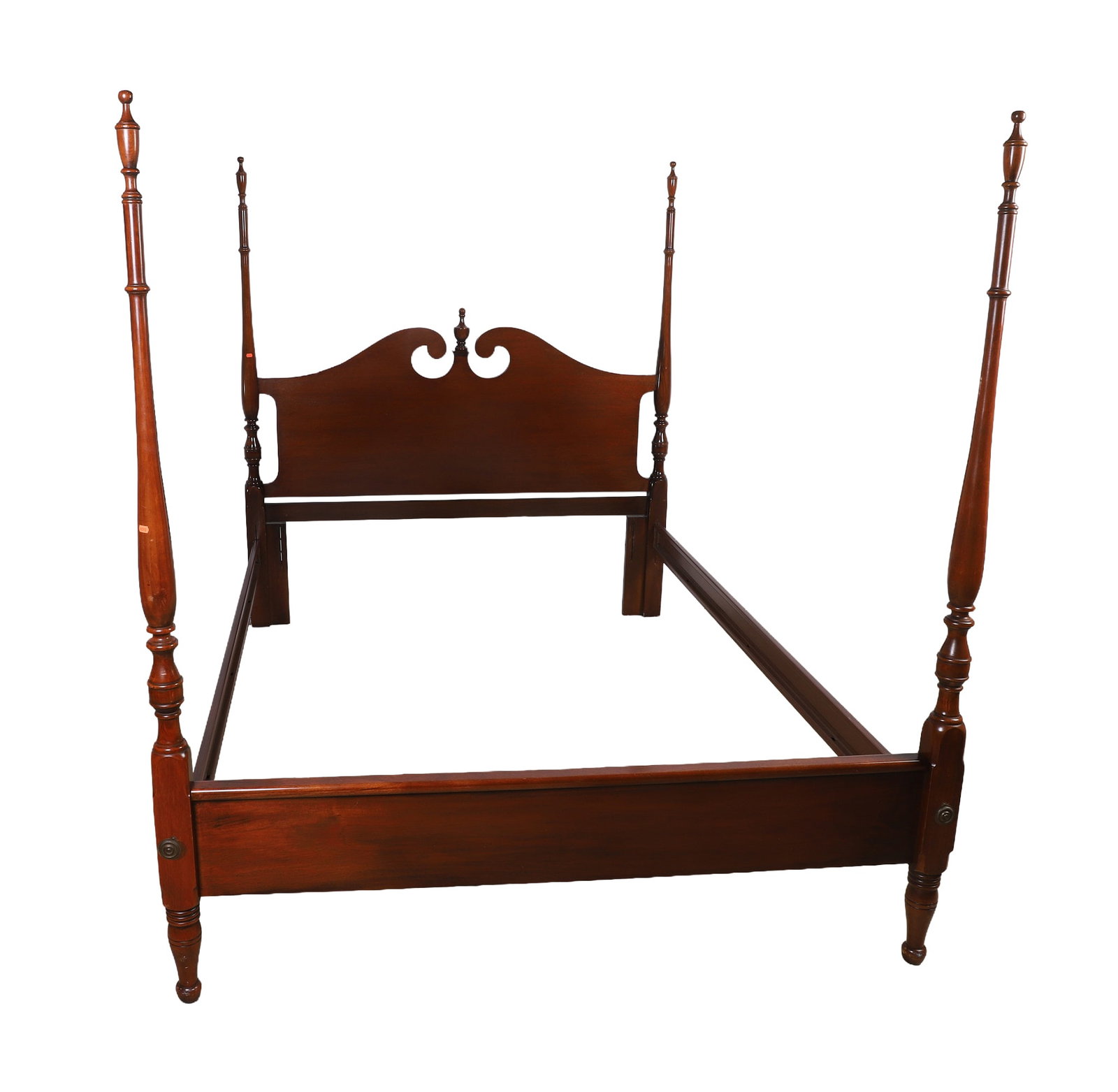 Colonial Revival Double Bed Four-Poster Frame (1 of 8)