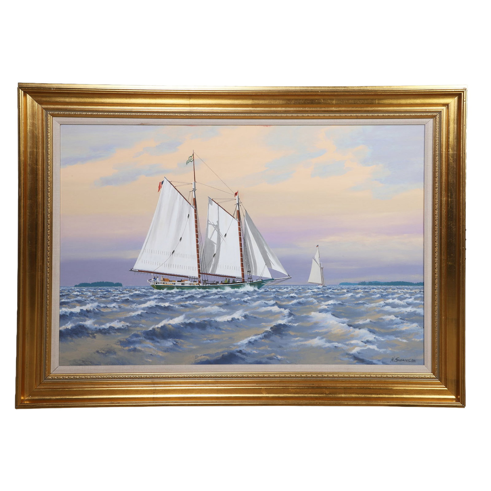 Harry Swanson (Connecticut, 1931-2020) Maritime Painting (1 of 6)