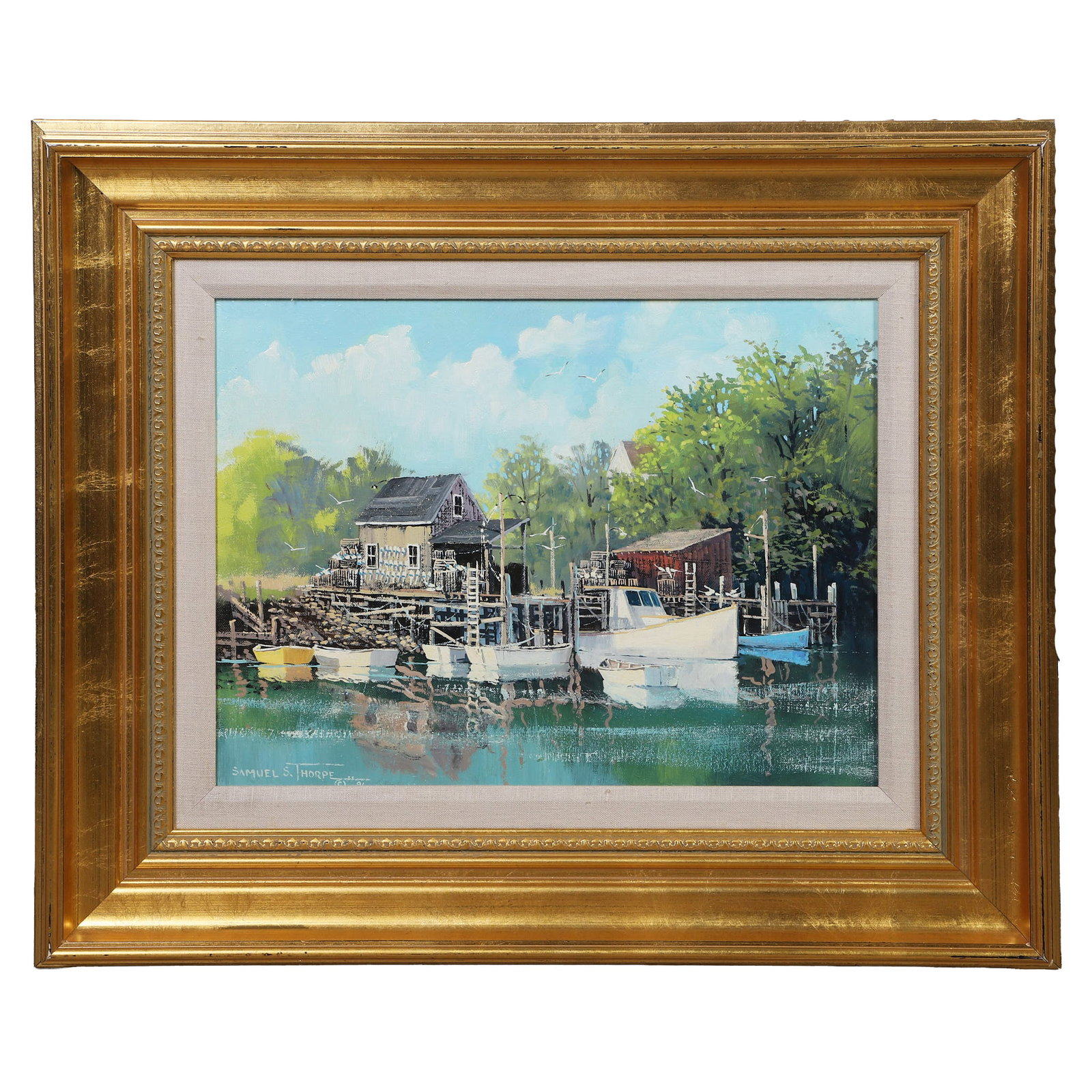 Samuel S. Thorpe (MA/ME, 1933-2005) Dockside Vignette (1 of 6)