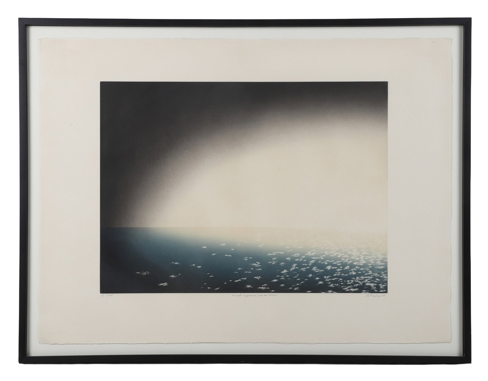 Jean Solombre (French, 20th C.) Etching.: Jean Solombre (French, 20th C.) Etching. Titled: 'Seconds Approach'. Signed, titled and numbered 65/125. Sight 22.5"H x 30"W, frame 25"H x 33"W.