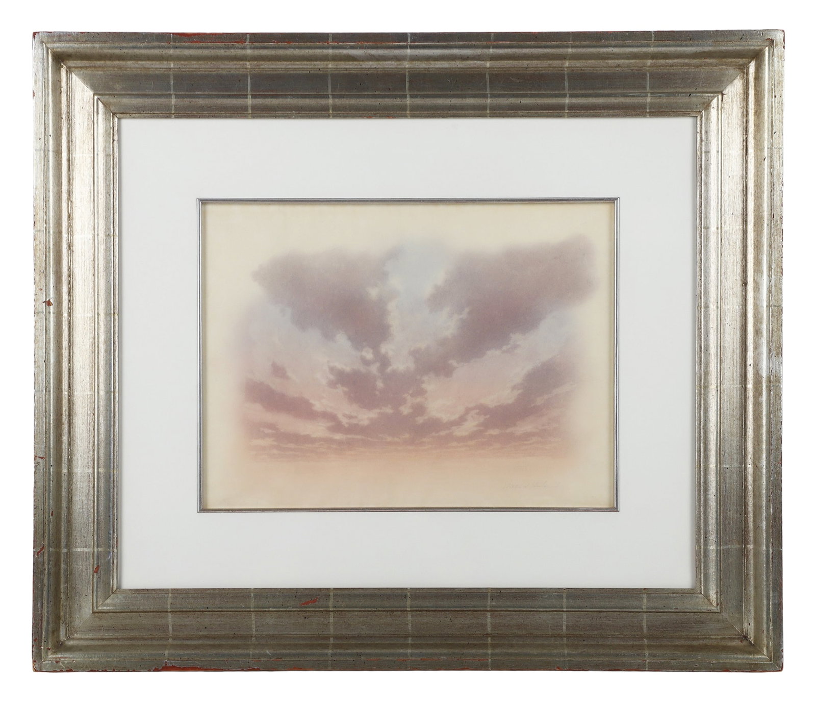 Richard Stenhouse (North Carolina, 20th C) Pastel Study.: Richard Stenhouse (North Carolina, 20th C) Pastel Study. Titled: "Sky Study for a Landscape Never Drawn." Pastel on Mylar, ca. 1988. 11.75" H x 15.75" W sight, 24" H x 28" W frame.