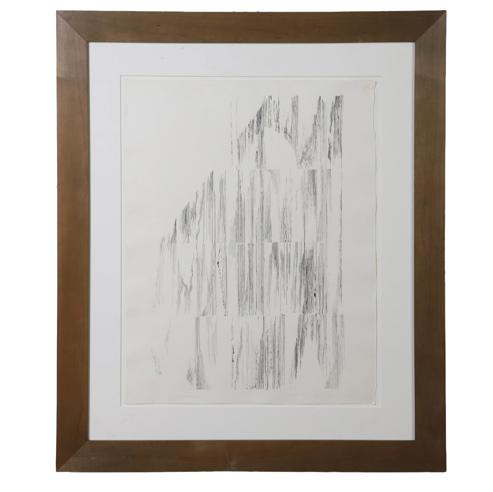 Christopher Lane (American, 20th C) Drypoint Etching.: Christopher Lane (American, 20th C) Drypoint Etching. Untitled abstract composition. 20.26" H x 26.5" W sight, 31.25" H x 37.25" W frame.