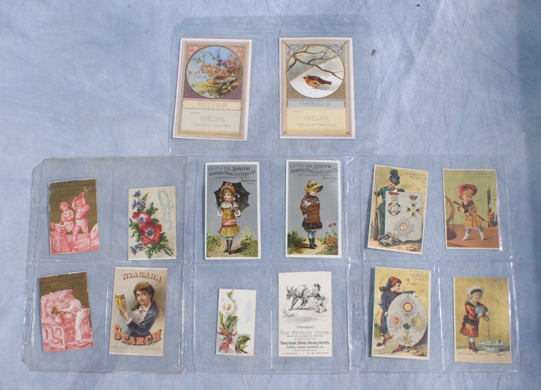 New York trade cards, and billheads, primarily New York: New York trade cards, and billheads, primarily New York manufacturers and merchants to include Pianos, Organs, Soap, Florist and more, over 125 pieces