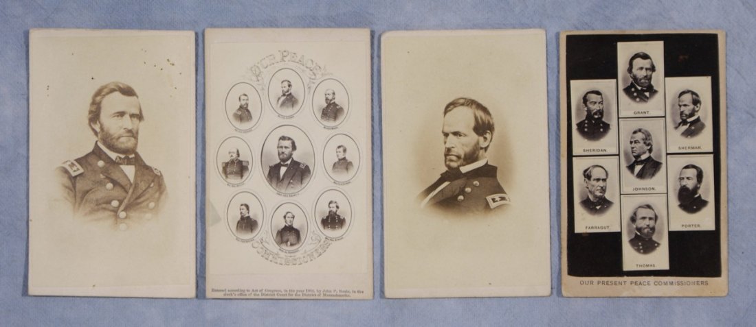 (4) Civil War CDVs, one of Grant, one of Sherman, and: (4) Civil War CDVs, one of Grant, one of Sherman, and (2) composite CDVs of union leaders