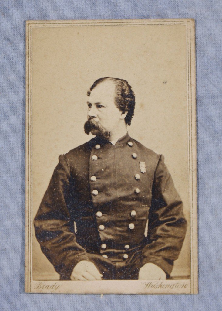 Civil War CDV of Brig Gen Morris with Brady back stamp: Civil War CDV of Brig Gen Morris with Brady back stamp