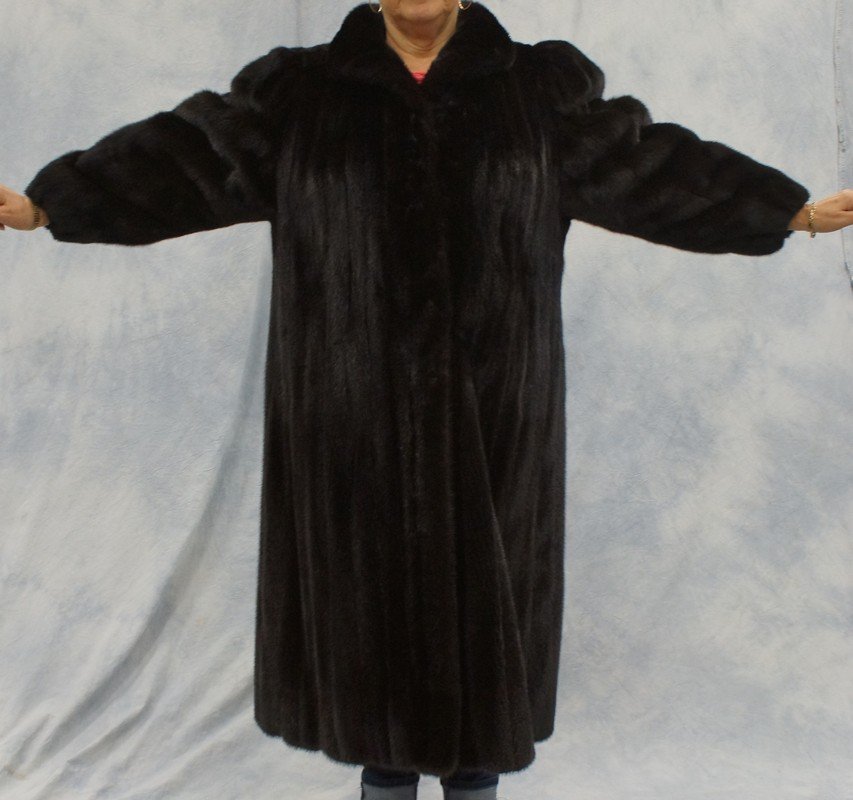 Full length female skin mink coat from Diane Furs,: Full length female skin mink coat from Diane Furs, approx size 8-10