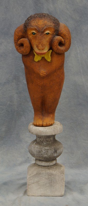 Lennert Shapovalenko, 20th c, papier mache, "Roman: Lennert Shapovalenko, 20th c, papier mache, "Roman Pedestal", 31" h, unsigned