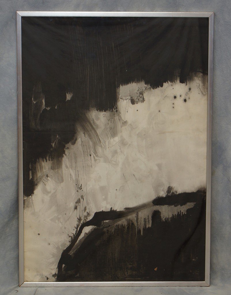 American School, mid-20th Century, Abstract: American School, mid-20th Century, Abstract Expressionist, w/c, small tears to margins and Left-center, 39"x 26 1/2" sight size