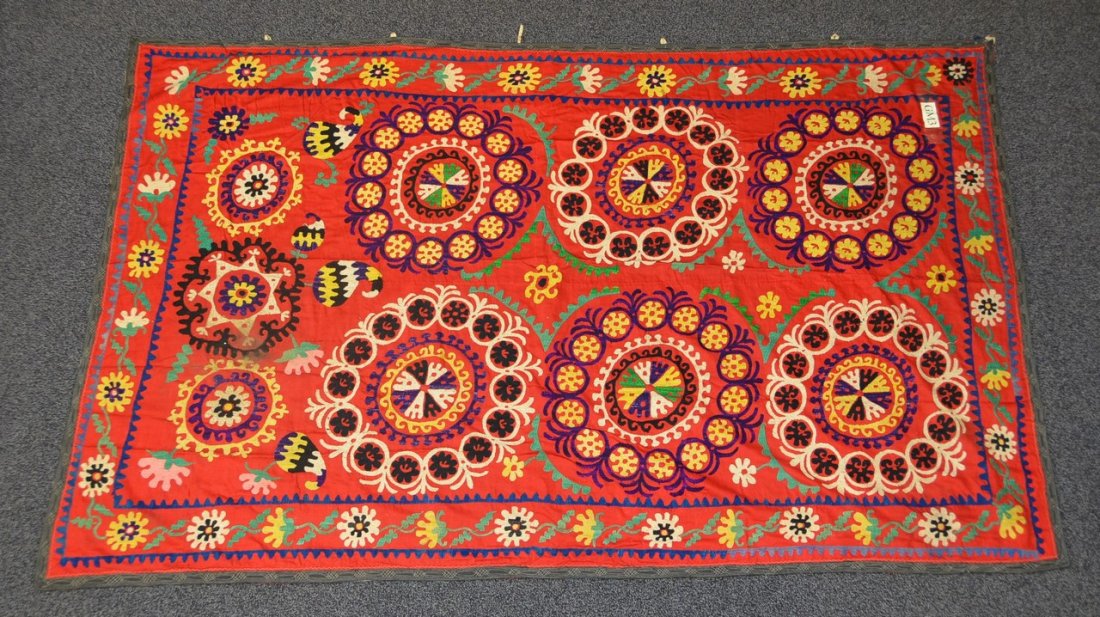 (6) Suzani, 19th/20th Century, Central Asia, largest: (6) Suzani, 19th/20th Century, Central Asia, largest one measures: 7'11x 5'4''