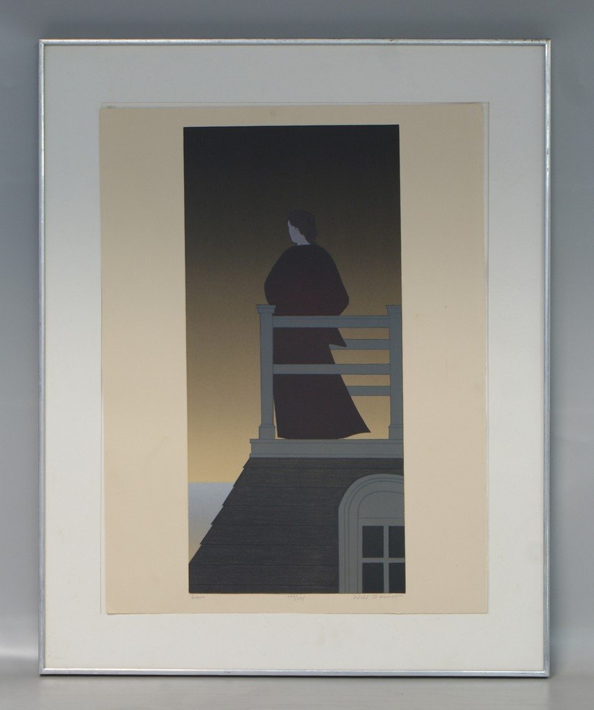 Will Barnet, American, MA, 1911–2012, Colored: Will Barnet, American, MA, 1911–2012, Colored Lithograph, Dawn, 143/175, pencil signed, titled, and numbered, image 24" x 11"
