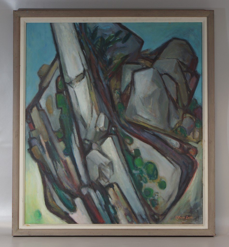 G Ralph Smith, American, PA, 1941-2010, o/c, Schuylkill: G Ralph Smith, American, PA, 1941-2010, o/c, Schuylkill Fragment, Framed, 27" x 32" , Born in Circleville Ohio, Smith graduated from the Columbus Art School in 1929 and went on to attend the Pennsylva