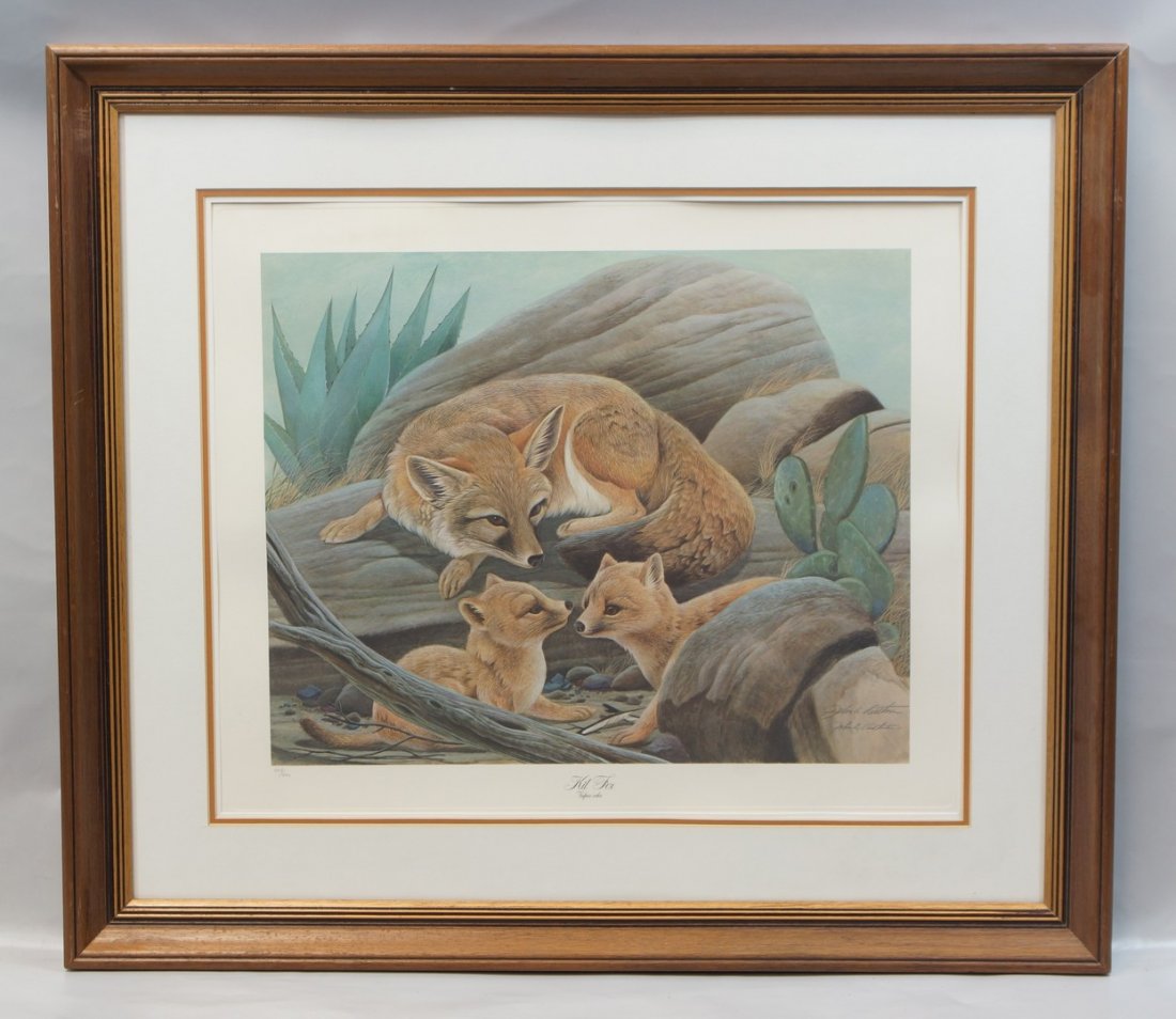 John Ruthven, American, b 1924, lithograph, Kit Fox,