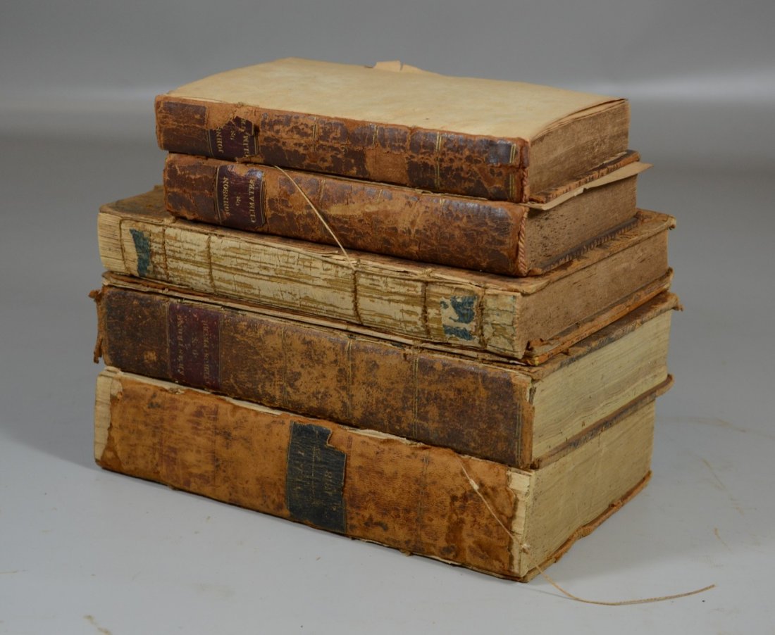 (Medicine, 5 vols) Comprising: 1) Armstrong, John,: (Medicine, 5 vols) Comprising: 1) Armstrong, John, Practical Illustrations of Typhus Fever, Philadelphia, 1822, 2nd US, 8VO, original calf, worn, ownership of Dr JWC O'Neal of Gettysburg; 2) Willan, R