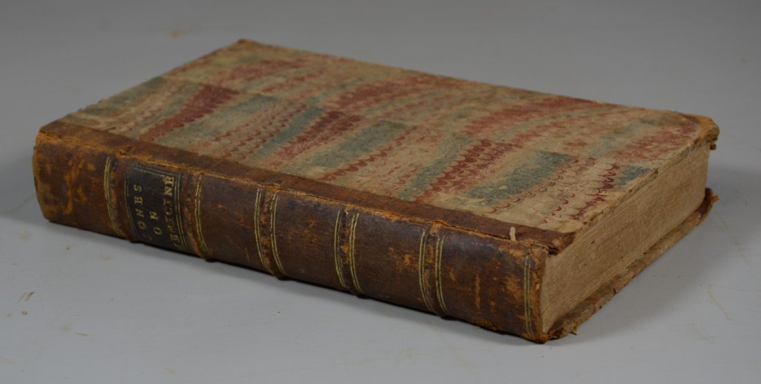 Jones, Robert, An Inquiry into the State of Medicine on: Jones, Robert, An Inquiry into the State of Medicine on the Principles of Inductive Philosophy, Edin, 1781, 8 VO, Original boards and half calf, worn