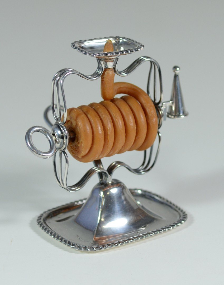 English sterling silver wax jack, hallmarks for London: English sterling silver wax jack, hallmarks for London 1911 & maker's marks, pristine condition George V, 5" high