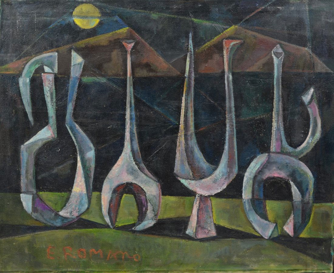 Emanuel Romano (American, 1897-1984), oil on canvas, (1 of 4)