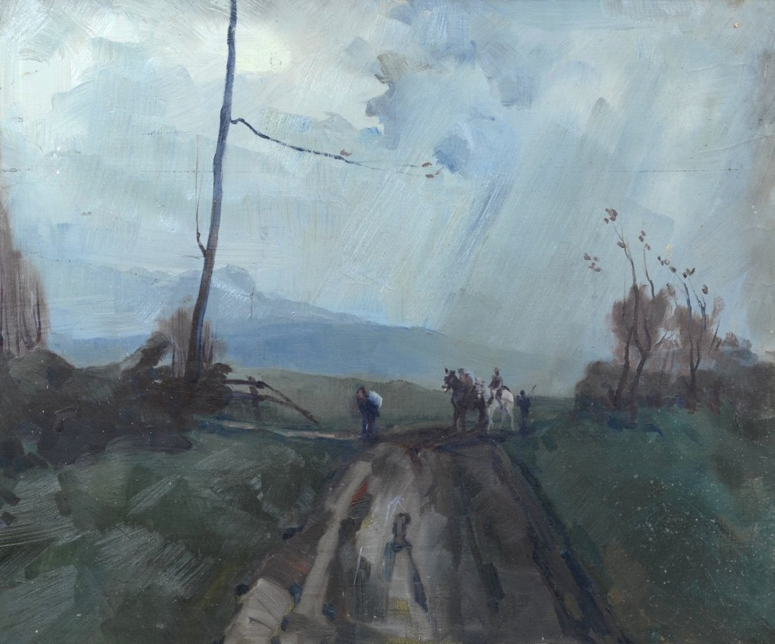 Continental School (20th Century), oil on board, (1 of 3)