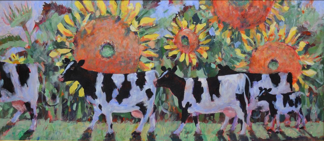 John Suplee (American, PA, b 1947), oil on masonite, (1 of 4)