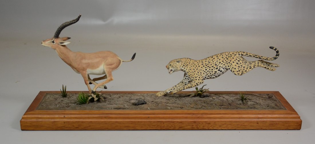 Louis Paul Jonas Studios, carved and painted wood (1 of 2)