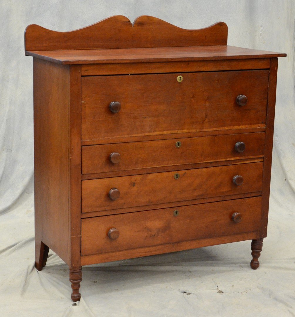 Cherry solid end transitional Sheraton chest with 4 (1 of 2)