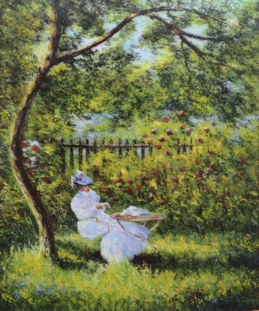 Charles Parthesius (American, 20th Century), enamel on (1 of 3)