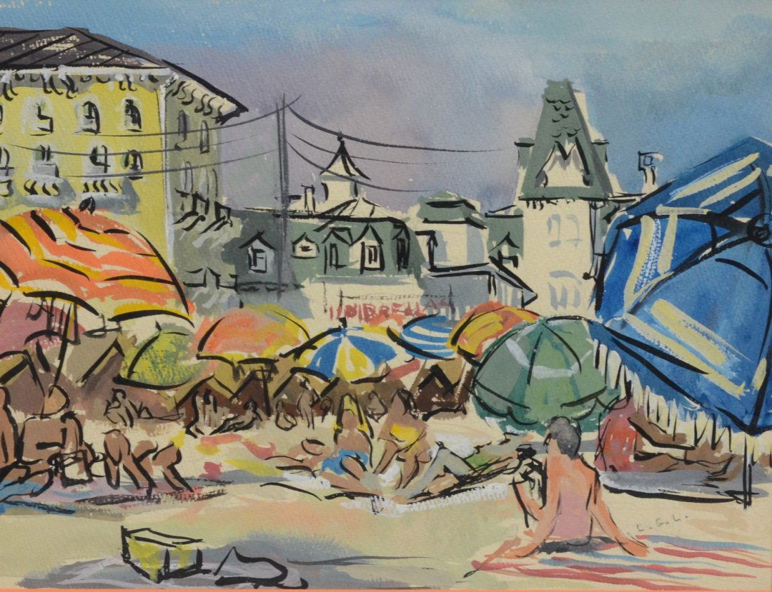 Monogrammist LGL (20th Century), watercolor and ink, (1 of 2)