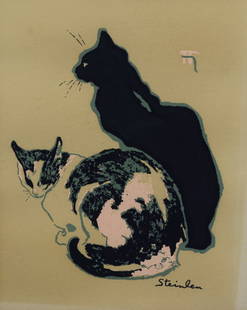 MUSEUM OF FINE ARTS BOSTON Two Cats Plate BY Theophile Alexandre Steinlen