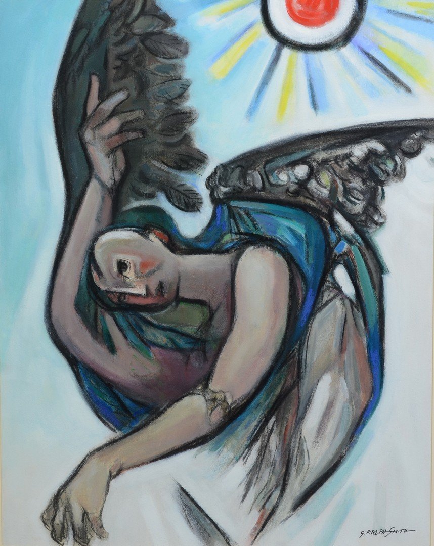 G Ralph Smith (American, PA, 1907-2007), mixed media on (1 of 3)