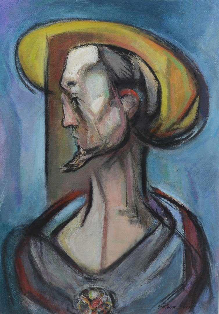 G Ralph Smith (American, PA, 1907-2007), mixed media on: G Ralph Smith (American, PA, 1907-2007), mixed media on paper, Señor, signed lower right, 19 3/4" x 13 3/4" sight, 24 1/4" x 18 1/4" overall
